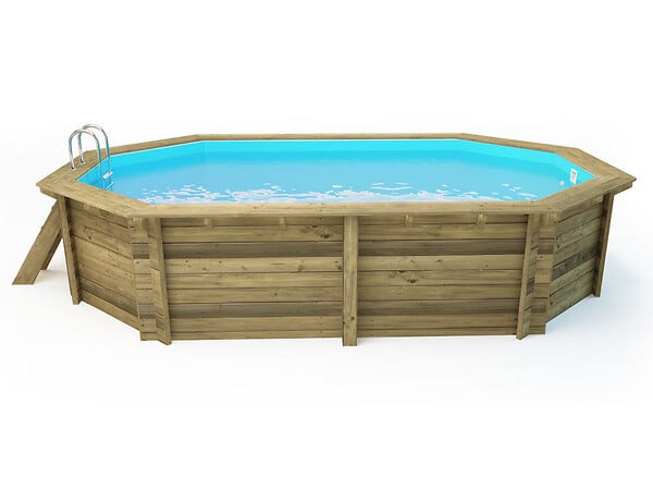 HABITAT ET JARDIN - Piscine bois " Miami 130 " - 4.86 x 3.36 x 1.30 m - large