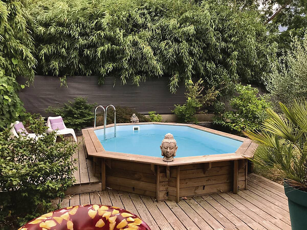 HABITAT ET JARDIN - Piscine bois " Miami 130 " - 4.86 x 3.36 x 1.30 m - large