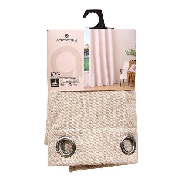ATMOSPHERA - Rideau isolant Kys beige lin 140x260cm - large