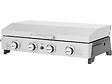 HABITAT ET JARDIN - Plancha à gaz en inox avec 4 bruleurs et couvercle "Fasto" - 10 kw - Gris - vignette