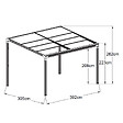 CERLAND - PERGOLA BOIS 3,92X3,08X2,63M - vignette