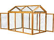 HABITAT ET JARDIN - Enclos extension en bois pour poulailler "Coco" - 6 poules - Marron - vignette