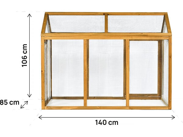 HABITAT ET JARDIN - Enclos extension en bois pour poulailler "Coco" - 6 poules - Marron - large