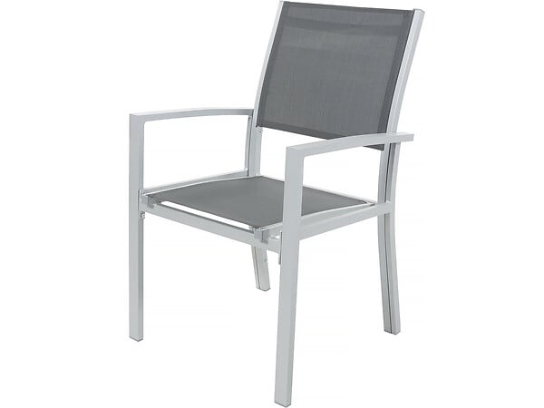 HABITAT ET JARDIN - Table extensible et chaises de jardin en aluminium "Lagos" - 200/320 x 105 x 76 cm - 12 places - Gris foncé - large