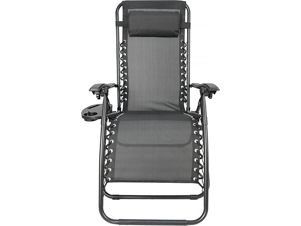 HABITAT ET JARDIN - Fauteuil de jardin relax zéro gravité "Sintra" - Noir - large