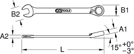 KS TOOLS - KS TOOLS - Clés mixtes à cliquet réversible GEAR Plus 34mm - 503.4630 - large