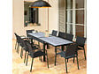 HABITAT ET JARDIN - Table jardin en aluminium extensible "Lagos" - 200/320 x 105 x 76 cm - Gris - vignette