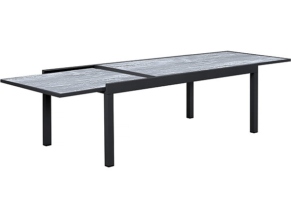 HABITAT ET JARDIN - Table jardin en aluminium extensible "Lagos" - 200/320 x 105 x 76 cm - Gris - large