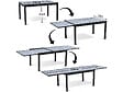 HABITAT ET JARDIN - Table jardin en aluminium extensible "Lagos" - 200/320 x 105 x 76 cm - Gris - vignette