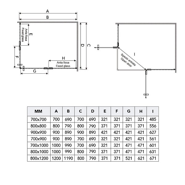 KIAMAMI VALENTINA - Cabine De Douche 80X100 En Verre 6Mm Sans Structure | London - large