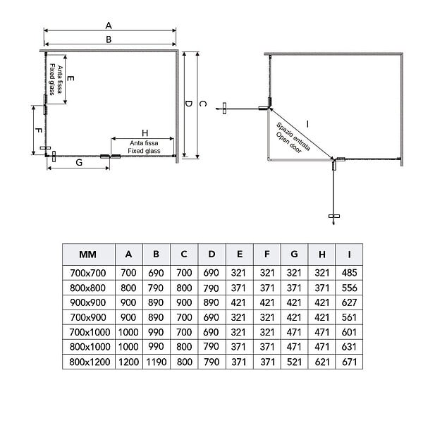 KIAMAMI VALENTINA - Cabine De Douche 70X100 En Verre 6Mm Sans Structure | London - large
