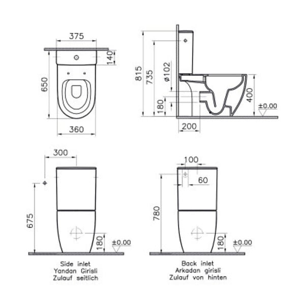 VITRA - WC à poser sans bride VitrA Sento + abattant slim frein de chute blanc - large
