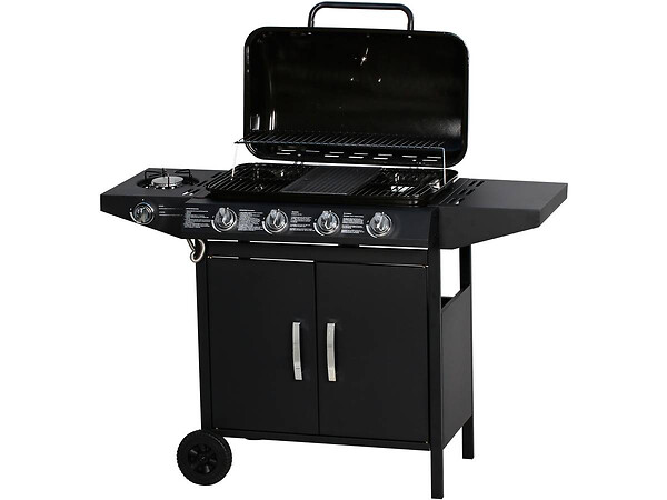 HABITAT ET JARDIN - Barbecue gaz "Festa 5" - 5 brûleurs dont 1 latéral - 12.9 Kw- Noir - large