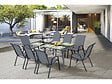 HABITAT ET JARDIN - Table et chaises de jardin en textilène "Cordoba XL 180" - 8 places - Gris - vignette