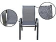 HABITAT ET JARDIN - Table et chaises de jardin en textilène "Cordoba XL 180" - 8 places - Gris - vignette