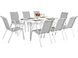 HABITAT ET JARDIN - Table et chaises de jardin en textilène "Cordoba XL 180" - Phoenix - 8 places - Gris - vignette