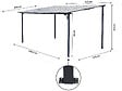 HABITAT ET JARDIN - Pergola tonnelle adossée "Marvin" - 4 x 3 m - 423 x 298 x 243 cm - Gris foncé - vignette
