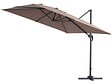 HABITAT ET JARDIN - Parasol jardin déporté Alu "Sun 3" - Carré - 3 x 3 m - Taupe - Dalles incluses - vignette