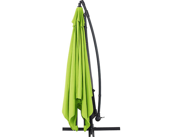 HABITAT ET JARDIN - Parasol jardin déporté Alu "Ilios 3" - Carré - 3 x 3 m - Vert - Dalles incluses - large