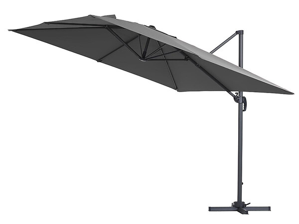 HABITAT ET JARDIN - Parasol jardin déporté "Sun 3" - 3 x 3 m - Gris - large