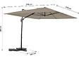 HABITAT ET JARDIN - Parasol jardin déporté en aluminium "Sky 4" - 3 x 4 m - Taupe - vignette