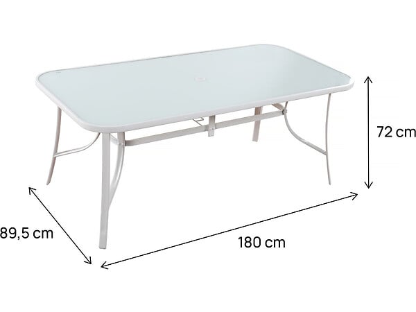 HABITAT ET JARDIN - Table de jardin "Cordoba" - Phoenix - 8 places - Blanc - large