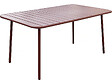 HABITAT ET JARDIN - Table jardin en métal "Bilbao" - 150 x 90 x 71 cm - Terracotta - vignette