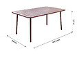 HABITAT ET JARDIN - Table jardin en métal "Bilbao" - 150 x 90 x 71 cm - Terracotta - vignette