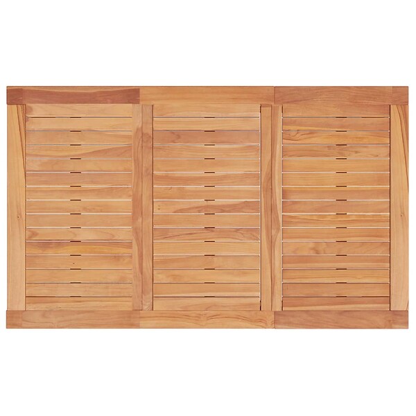 VIDAXL - vidaXL Table à dîner de jardin 150x90x75 cm bois massif de teck - large