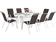 HABITAT ET JARDIN - Table et chaises de jardin en textilène "Cordoba XL 180" - Phoenix - 8 places - Taupe - vignette