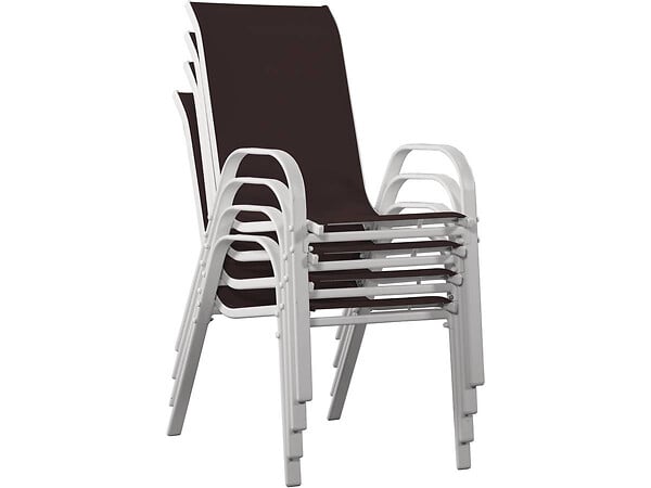 HABITAT ET JARDIN - Table et chaises de jardin en textilène "Cordoba XL 180" - Phoenix - 8 places - Taupe - large