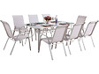 HABITAT ET JARDIN - Table et chaises de jardin en textilène "Cordoba XL 180"- Phoenix - 8 places - Ecru - vignette