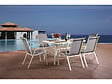 HABITAT ET JARDIN - Table et chaises de jardin en textilène "Cordoba" - Phoenix - 6  places - Gris - vignette