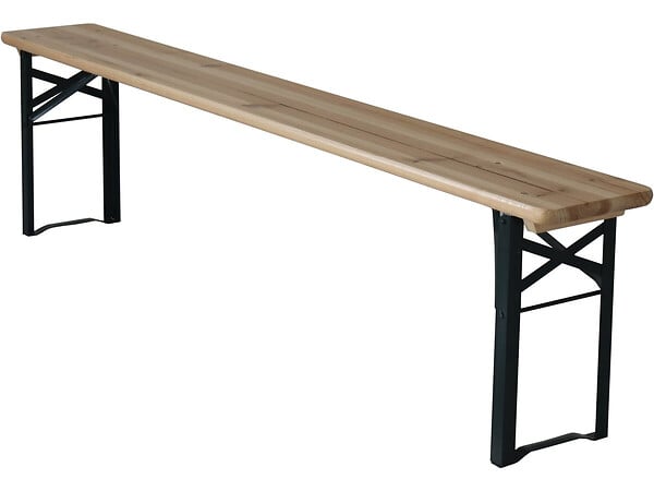 HABITAT ET JARDIN - Table de jardin brasserie pliante avec 2 bancs " Lisbonne " - 176 x 46 x 75 cm -  Marron - large