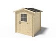 ALTANKA - Abri de jardin en bois - 3.61m2 - 1.9x1.9m - Ep. 28mm - Couleur: naturel - DOM593 - vignette