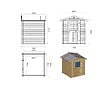 ALTANKA - Abri de jardin en bois - 3.61m2 - 1.9x1.9m - Ep. 28mm - Couleur: naturel - DOM593 - vignette