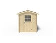 ALTANKA - Abri de jardin en bois - 3.61m2 - 1.9x1.9m - Ep. 28mm - Couleur: naturel - DOM593 - vignette