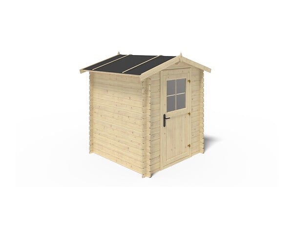ALTANKA - Abri de jardin en bois - 3.61m2 - 1.9x1.9m - Ep. 28mm - Couleur: naturel - DOM593 - large
