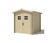 ALTANKA - Abri de jardin en bois - 4m2 - 2x2m - Ep. 19mm - Couleur: naturel - DOM565 - vignette