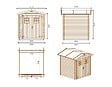 ALTANKA - Abri de jardin en bois - 4m2 - 2x2m - Ep. 19mm - Couleur: naturel - DOM565 - vignette