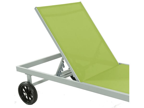 HABITAT ET JARDIN - Bain de soleil en aluminium et textilène "Bella" - Phoenix - Vert - Lot de 2 - large