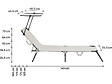 HABITAT ET JARDIN - Lot de 2 bain de soleil pliable "Lazy" - Avec pare soleil - Beige - vignette