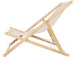 HABITAT ET JARDIN - Lot de 2 transats en bois "Chilienne" - 107 x 56.5 x 81 cm - Ecru - vignette