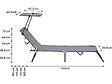 HABITAT ET JARDIN - Bain de soleil pliable "Lazy" - Avec pare soleil - Gris - vignette