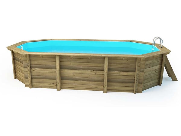 HABITAT ET JARDIN - Piscine bois "Florida 145 " - 6.57 x 4.57 x 1.45 m - large