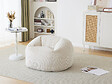 HABITAT ET JARDIN - Pouf en velours côtelé  "Cusco" - 80 x 74 x 49 cm - Beige - vignette