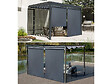 HABITAT ET JARDIN - Lot de 2 stores rétractables pergola - 124 x 225 cm - Gris anthracite - vignette