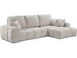 HABITAT ET JARDIN - Canapé d'angle droit convertible en tissu chenille "Verneuil" - 3 places - Beige - vignette