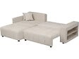 HABITAT ET JARDIN - Canapé d'angle convertible tissu chenille 3 places - "Trocadero" - Crème - vignette