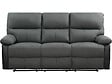 HABITAT ET JARDIN - Canapé relax "Lincoln" - 3 places - Noir / Gris foncé - vignette